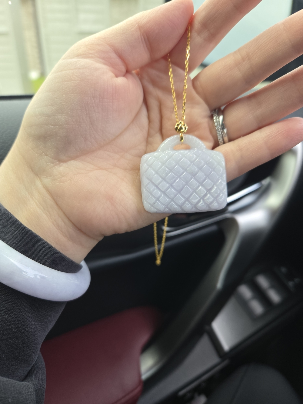 RARE JADE PURSE NECKLACE